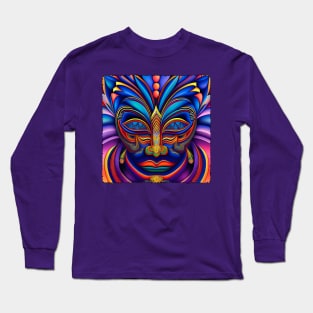 New World Gods (8) - Mesoamerican Inspired Psychedelic Art Long Sleeve T-Shirt